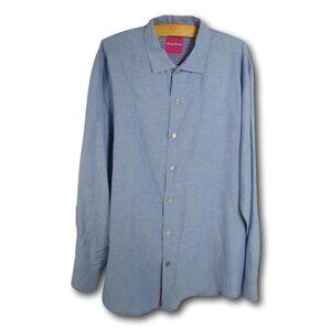 TOMMY BAHAMA Mens L/S LARGE Light Blue Chambry Shirt Size: L